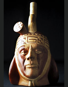 Ceramic portrait of a male - Moche
