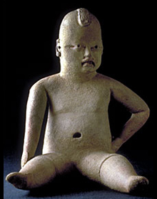 Hollow clay figure - Olmec