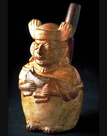 Ceramic figure depicting a cat - Moche