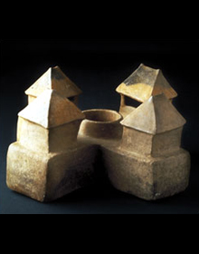 Ceramic model of a house - West Mexican Cultures