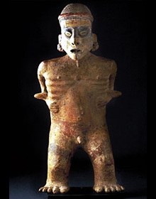 Ceramic figure of a prisoner - West Mexican Cultures