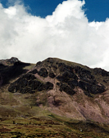 A mountain peak 