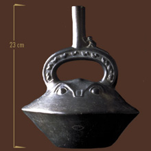 Blackware effigy vessel - Chimú