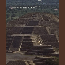 View of pyramid ruins