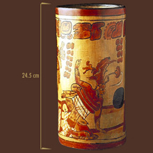 Cylinder vase depicting ball game - Maya