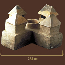 Ceramic model of a house - West Mexico