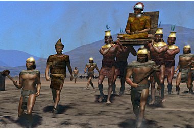Computer generated image of a procession