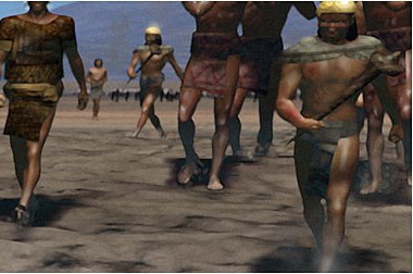 Computer generated image of guards
