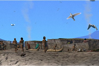 Computer generated image of a desert scene