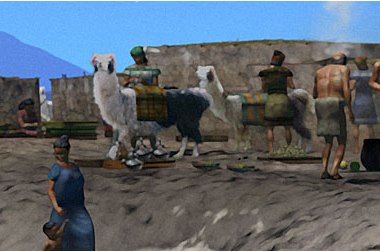 Computer generated image of traders