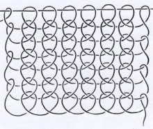 Illustration of cross-knit looping