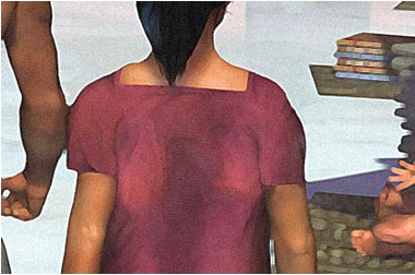 Computer generated image of a young girl walking