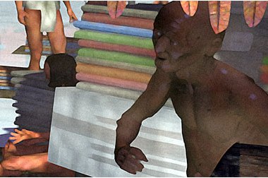 Computer generated image of an old man