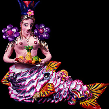 Painted ceramic mermaid