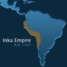 Map of Inka Empire A.D. 1527