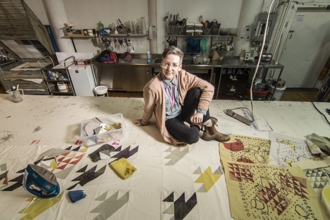 This image shows Jenna Reid in their studio