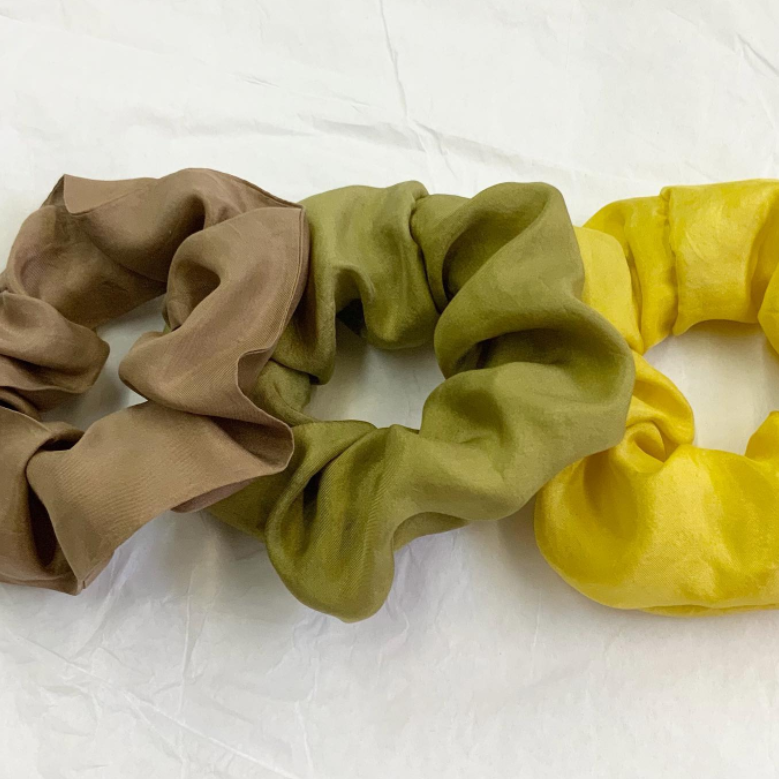 naturally dyed hair scrunchies
